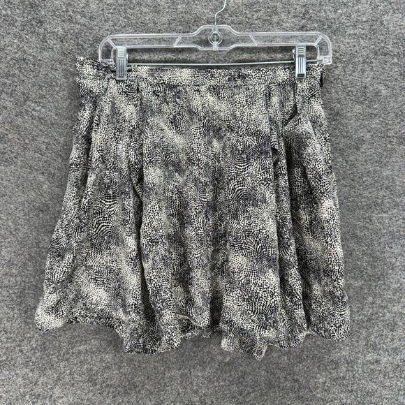 Geren Ford Skirt Women L Large Black Animal Print Silk A-Line Midi Silk Casual - Picture 1 of 7